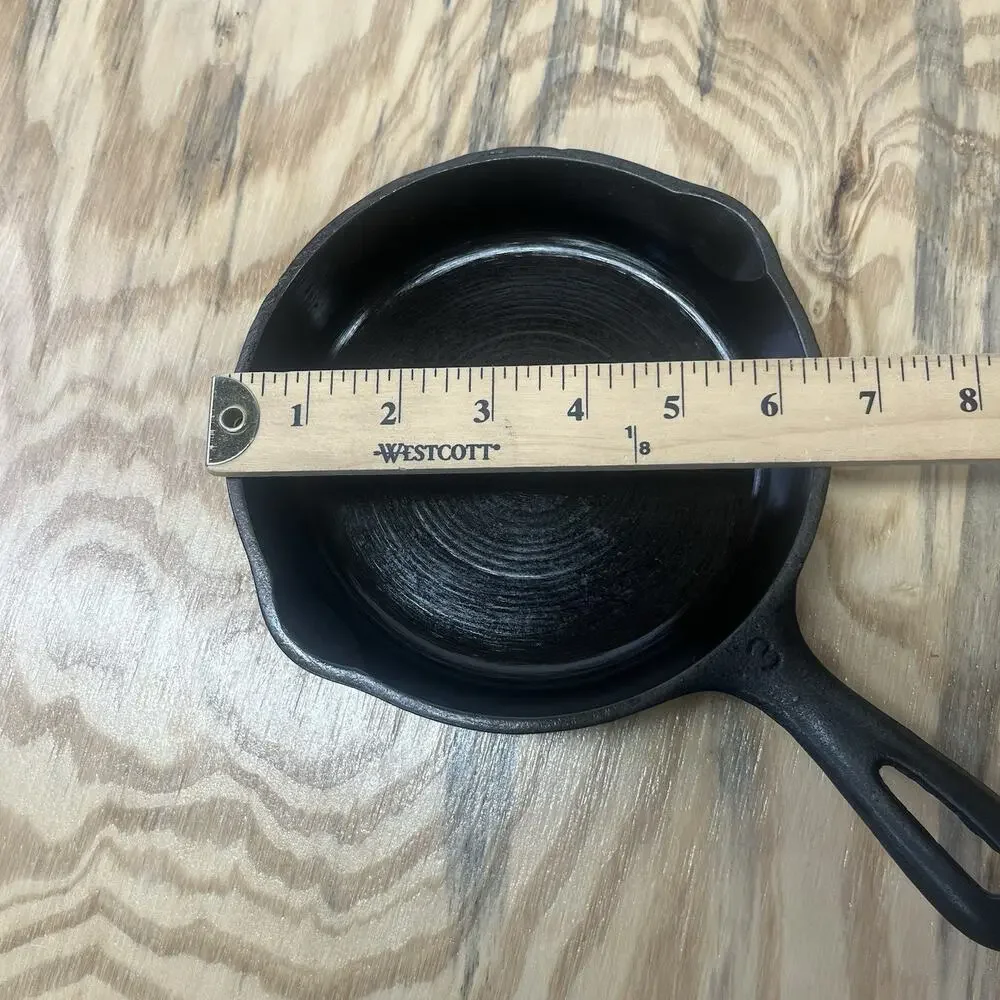 Vtg 3 Unmarked Wagner Ware Seasoned Cast Iron Skillet Fry Sauce Pan 6 1/2